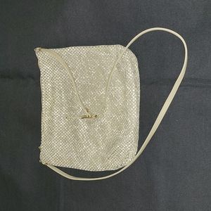 Whiting & Davis Gray & White Purse